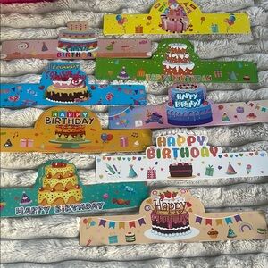 ❤️NEW!!!❤️Unisex Colorful Happy Birthday Party Hats for kids at any age. 36 pcs.